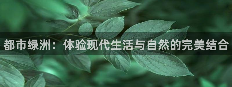 k1体育网址是多少：都市绿洲：体验现代生活与自然的完美结合